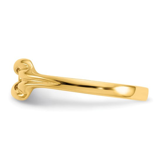 Anillo de Nudo de Forma Libre en Oro de 14k