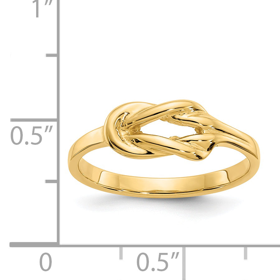Anillo de Nudo de Forma Libre en Oro de 14k