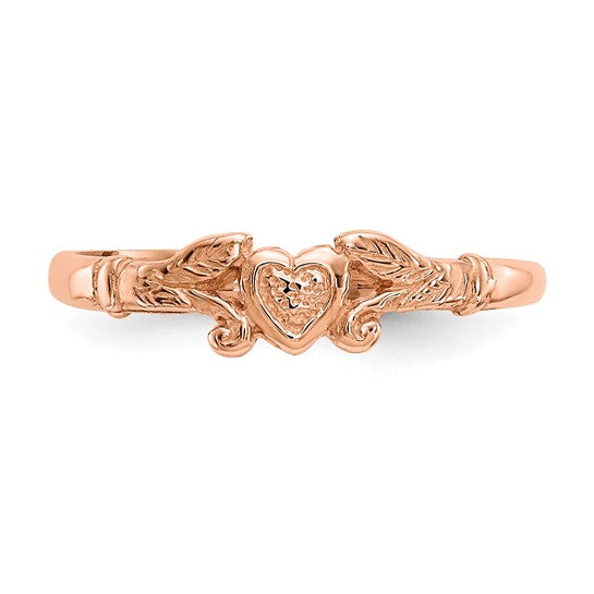 Anillo Corazón para Bebé en Oro de 14k