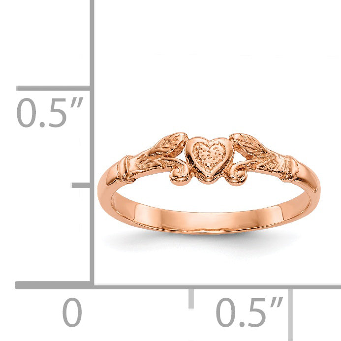 Anillo Corazón para Bebé en Oro de 14k