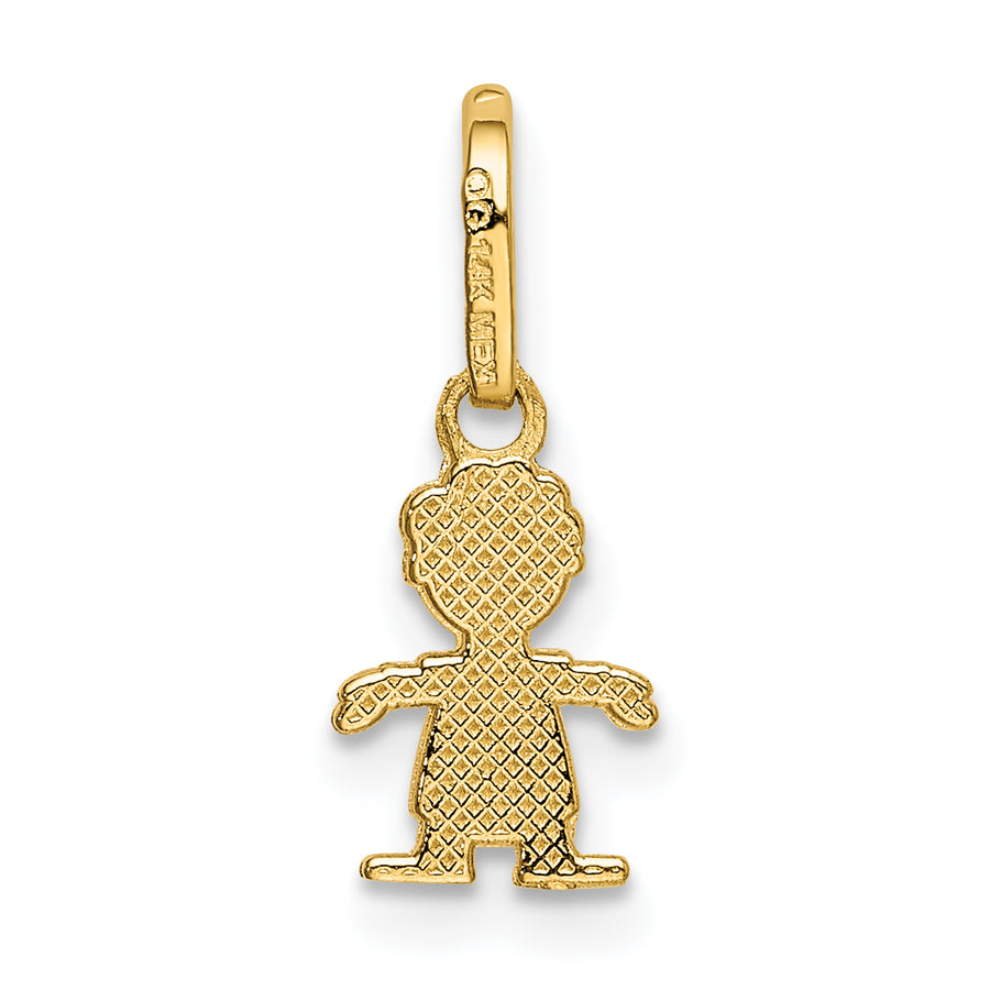 Dije de Niño en Oro Amarillo Pulido de 14K