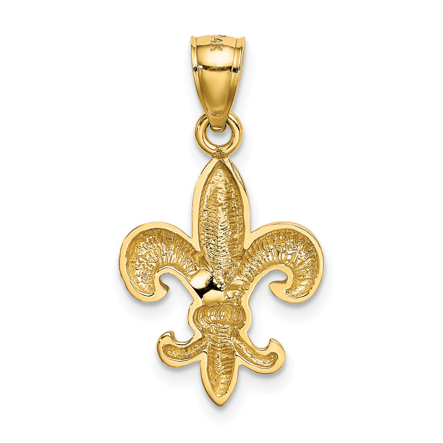 Colgante 14K Flor de Lis Pulido