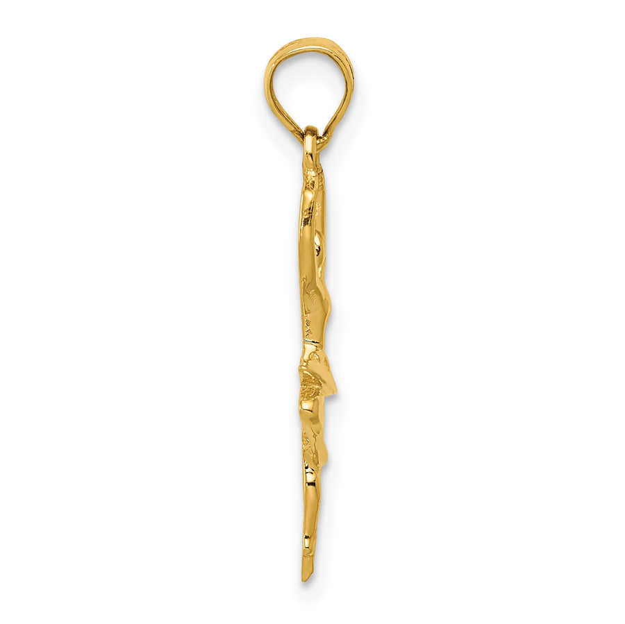 Colgante Pequeña Bailarina en Oro Amarillo Pulido de 14K