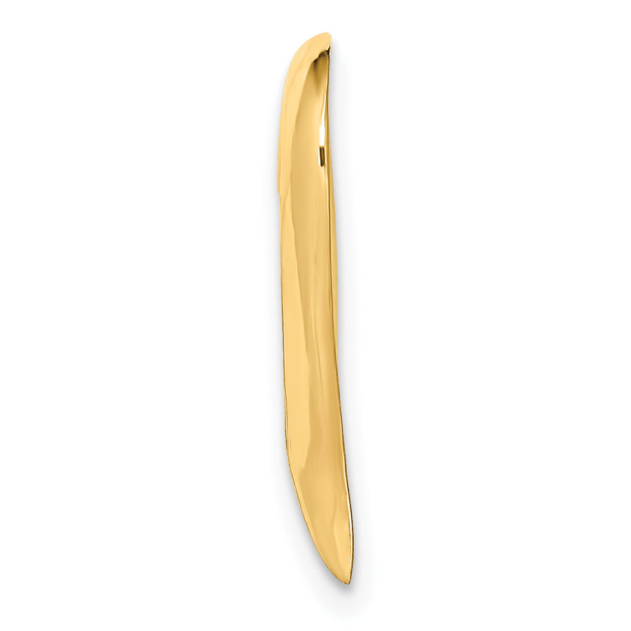 Dije de Corazón Flotante Grande Deslizante en Oro de 14k