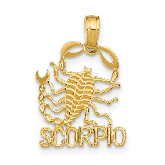 14k Gold Scorpio Pendant