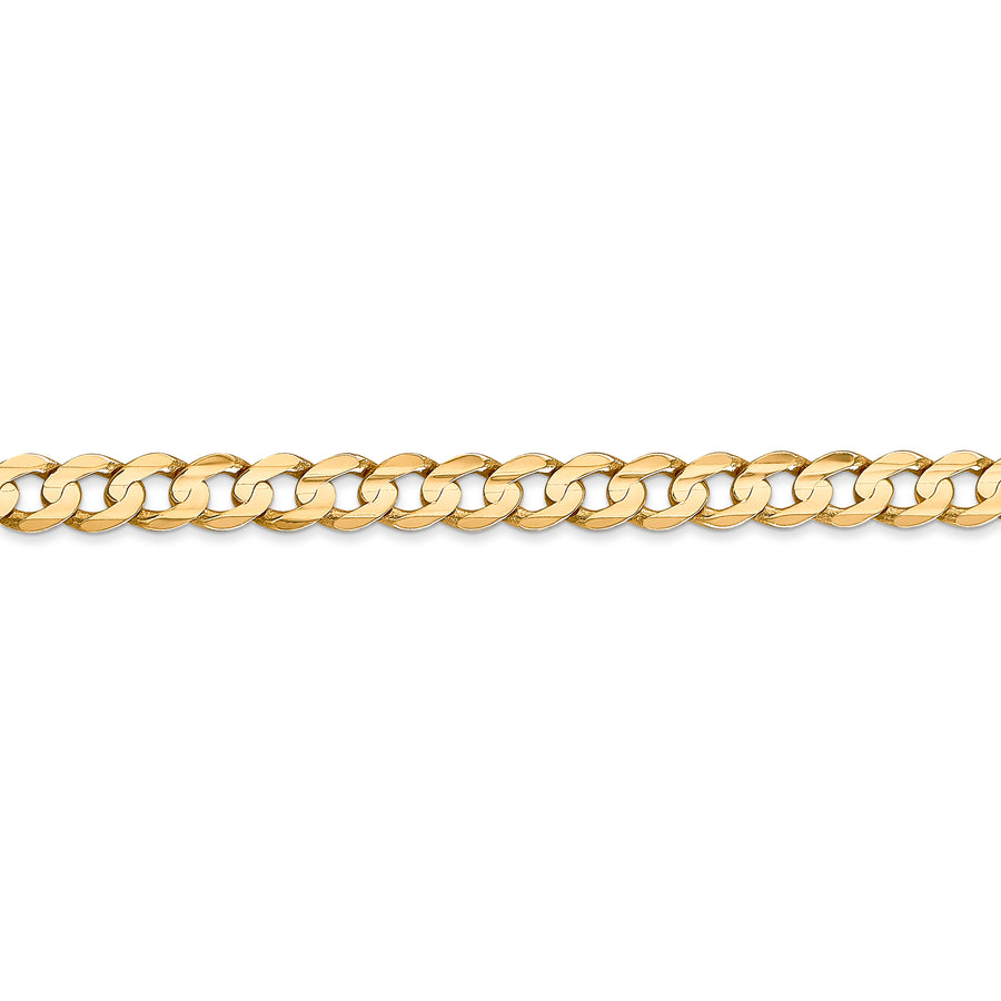 Cadena de eslabones cóncava abierta de 14k y 5,25 mm