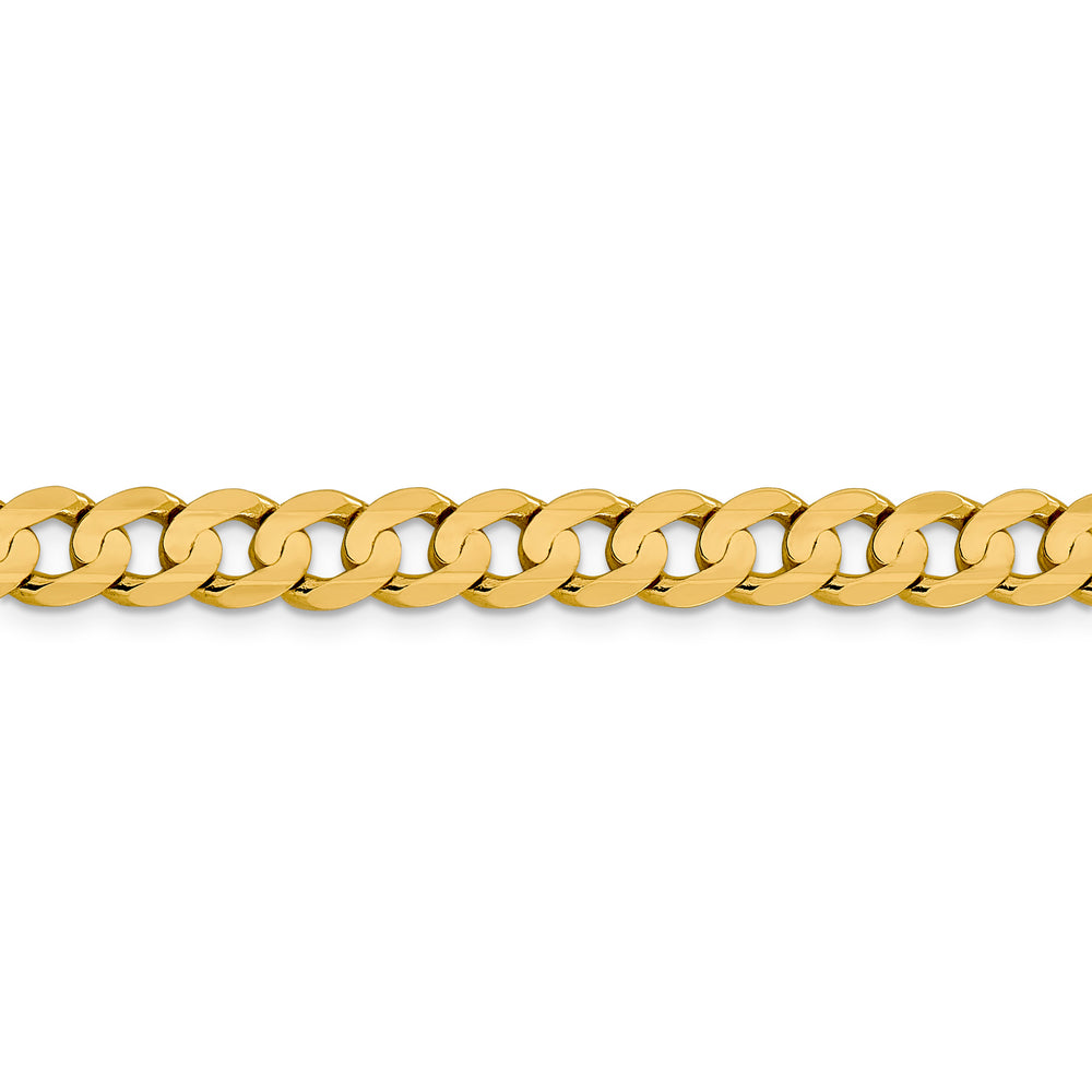 Cadena de eslabones cóncava abierta de 14k y 7,5 mm