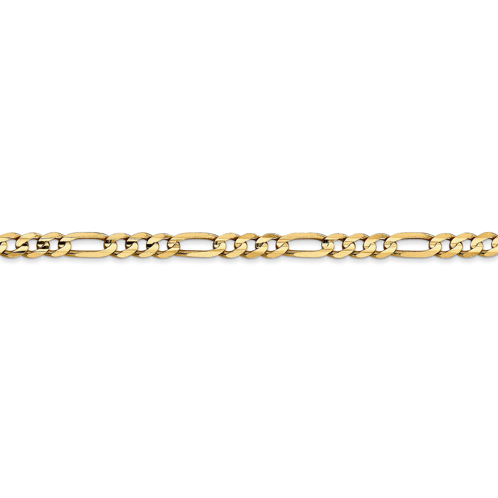 14k 4mm Concave Open Figaro Chain