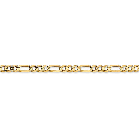 14k 4mm Concave Open Figaro Chain