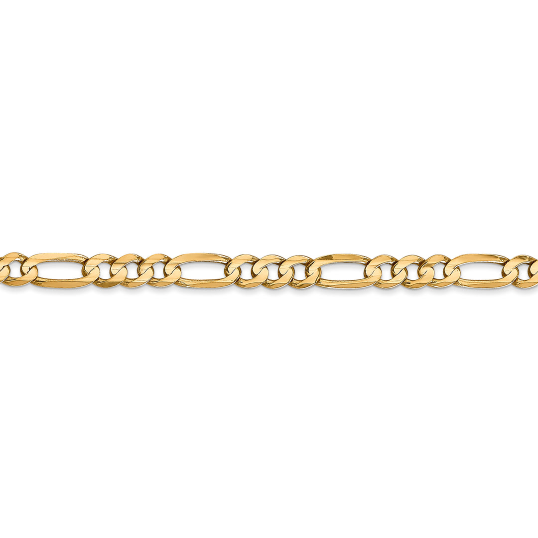 14k 4.5mm Concave Open Figaro Chain