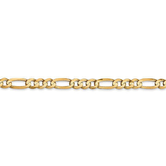 14k 4.5mm Concave Open Figaro Chain