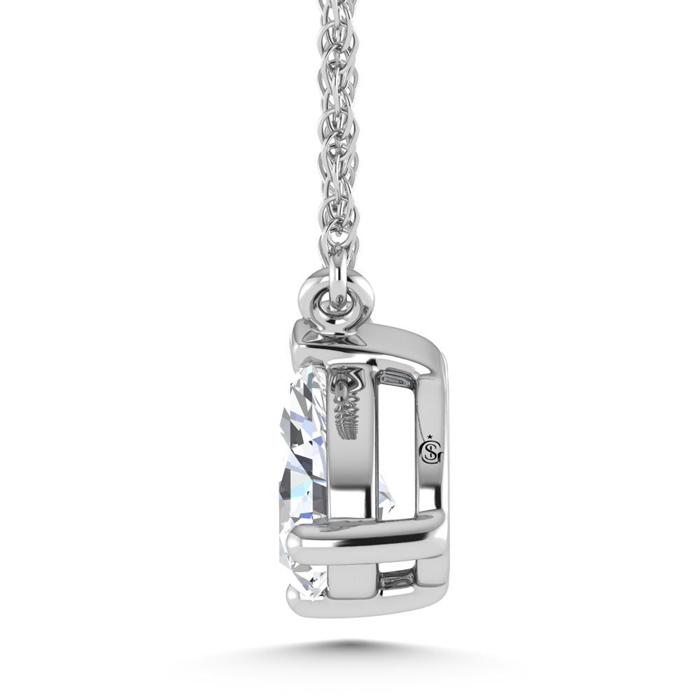 10K white gold lab-grown diamond, 1 ct. tw. Fashion necklace
