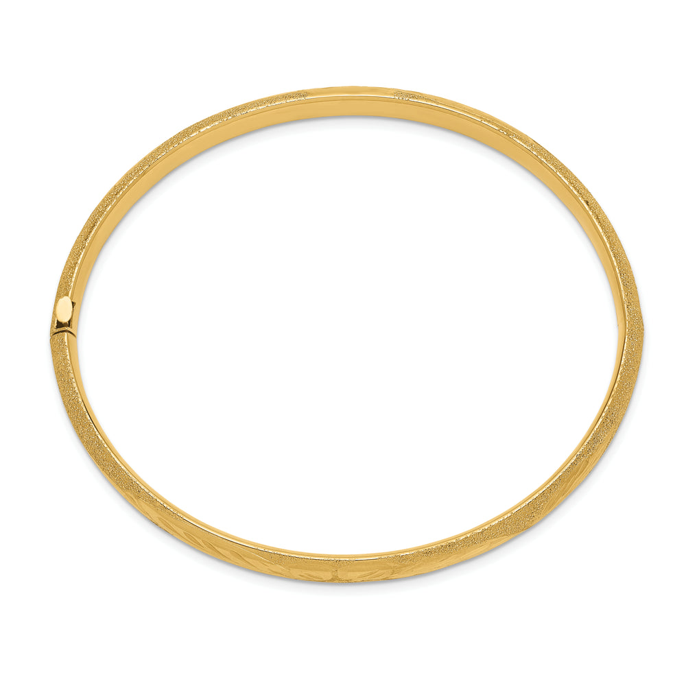 14K Laser Cut Bangle Bracelet