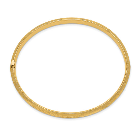 14K Laser Cut Bangle Bracelet