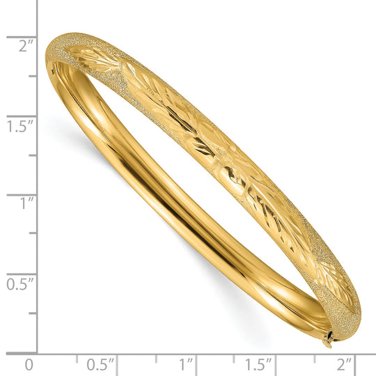 14K Laser Cut Bangle Bracelet