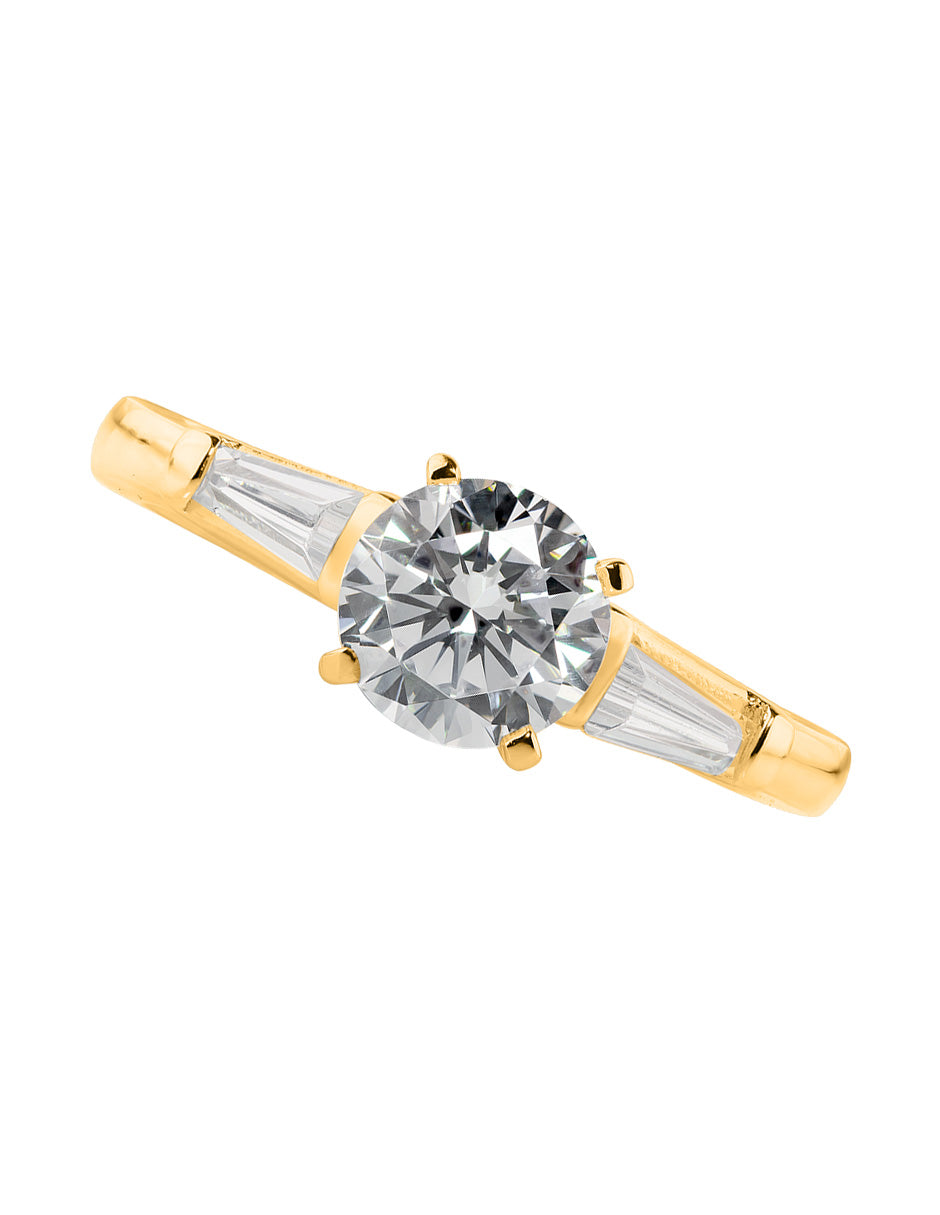 ANILLO DE COMPROMISO DE ORO 14K CON DIAMANTE NATURAL 0.51 G SI2 Amore Mio!