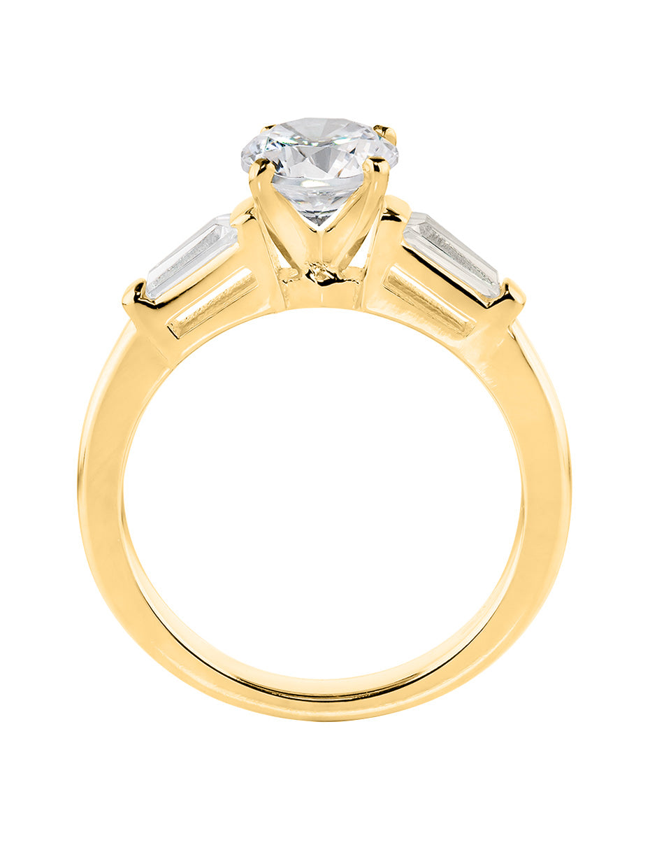 ANILLO DE COMPROMISO DE ORO 14K CON DIAMANTE NATURAL 0.51 G SI2 Amore Mio!