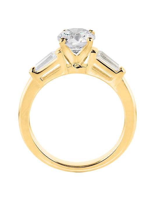 ANILLO DE COMPROMISO DE ORO 14K CON DIAMANTE NATURAL 0.51 G SI2 Amore Mio!