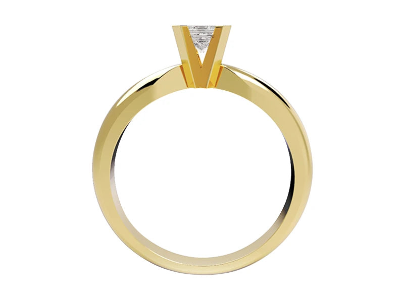 ANILLO DE COMPROMISO DE ORO 14K CON DIAMANTE DE LABORATORIO (SUSTENTABLE) 0.2 D VVS1 Amore Mio!