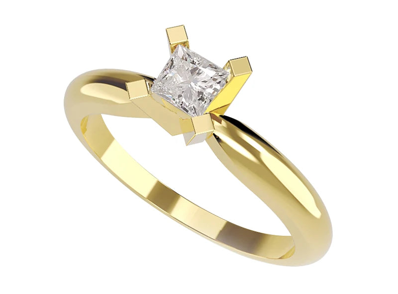 ANILLO DE COMPROMISO DE ORO 14K CON DIAMANTE DE LABORATORIO (SUSTENTABLE) 0.2 D VVS1 Amore Mio!