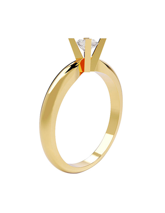 ANILLO DE COMPROMISO DE ORO 14K CON DIAMANTE DE LABORATORIO (SUSTENTABLE) 0.2 D VVS1 Amore Mio!