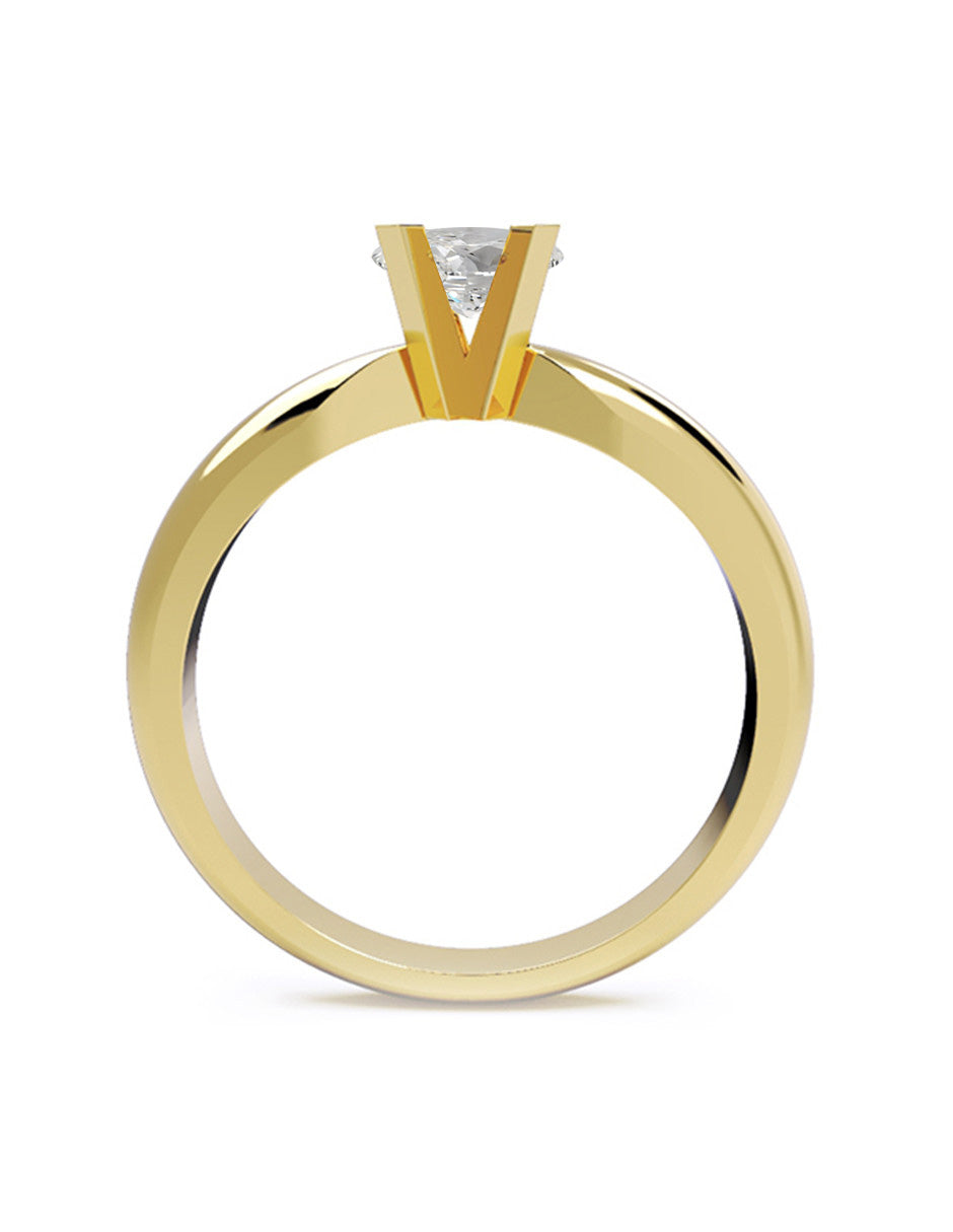 ANILLO DE COMPROMISO DE ORO 14K CON DIAMANTE DE LABORATORIO (SUSTENTABLE) 0.53 D VVS1 IGI- LG731502171