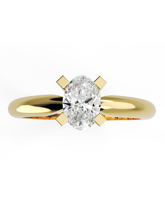 ANILLO DE COMPROMISO DE ORO 14K CON DIAMANTE DE LABORATORIO (SUSTENTABLE) 0.53 D VVS1 IGI- LG731502171