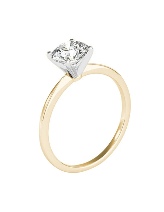 Anillo estilo solitario con diamante de laboratorio redondo 1.02 ct, color E, claridad VVS2