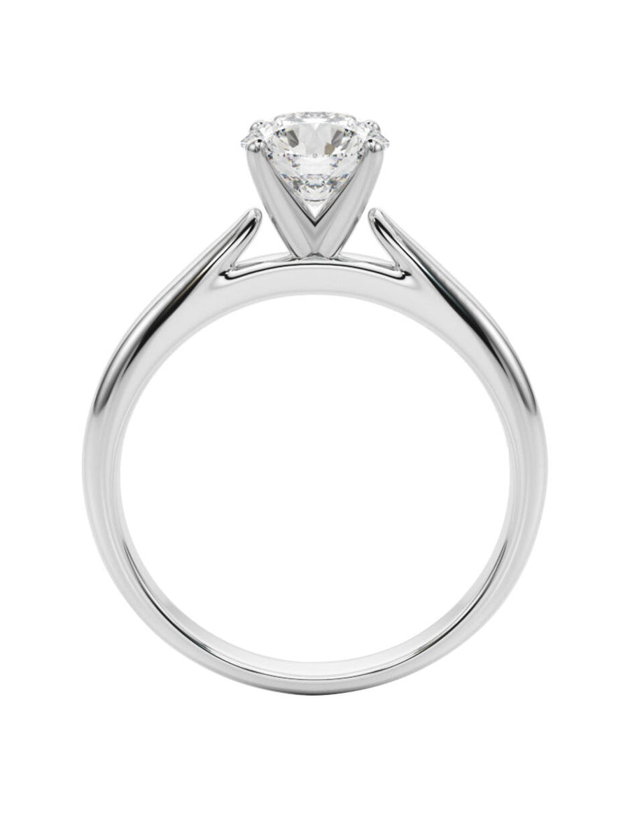 ANILLO DE COMPROMISO DE ORO 10K CON DIAMANTE NATURAL 1.28 H VS2 Amore Mio!