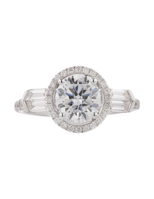 18K GOLD ENGAGEMENT RING WITH LABORATORY DIAMOND (SUSTAINABLE) 0.74 E VS1 IGI