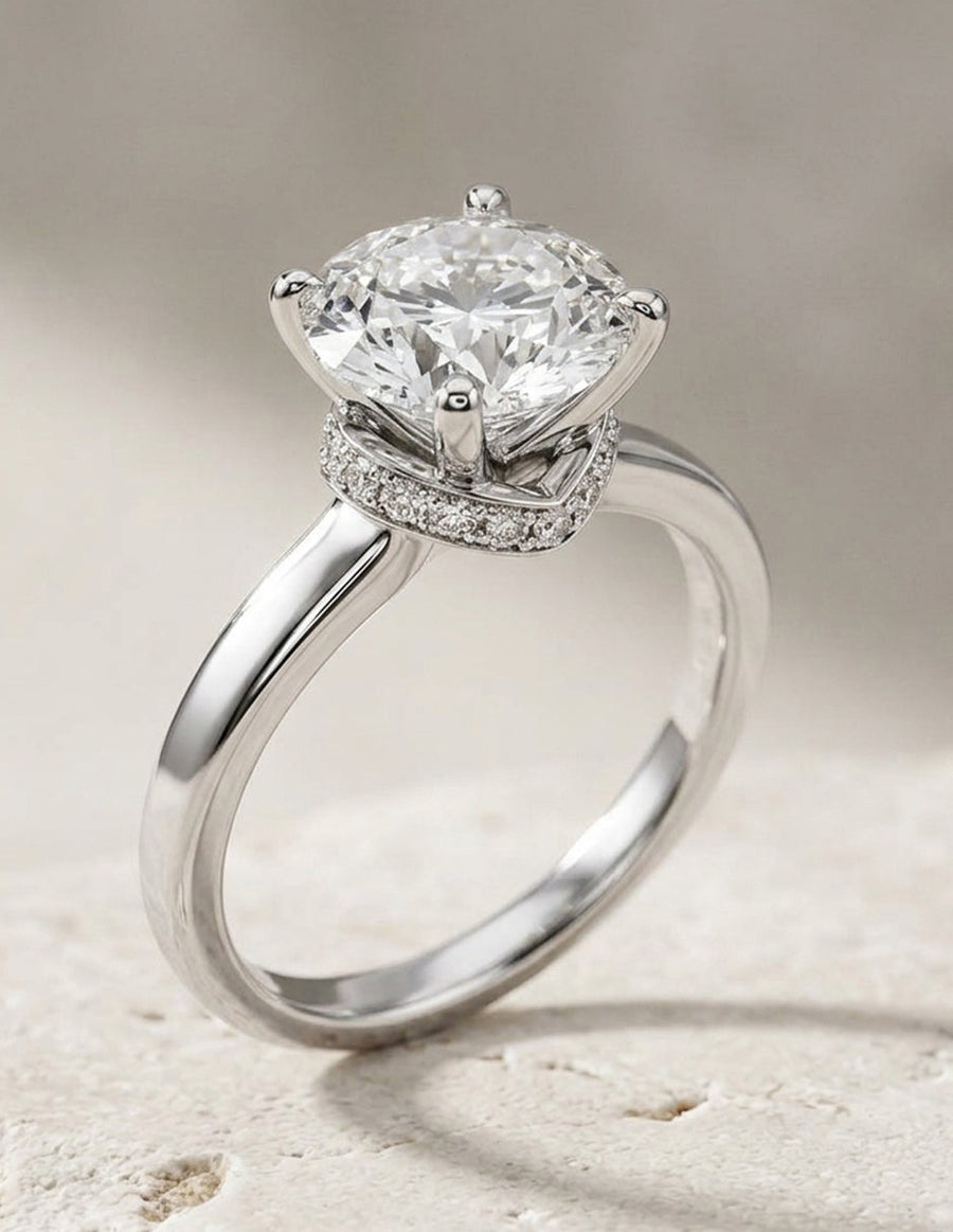 Anillo de compromiso - pavé - M1219-RD-LG