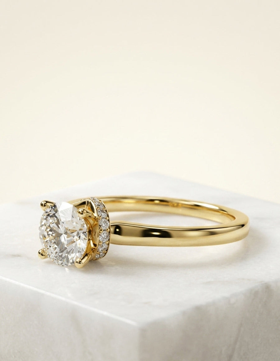 Anillo de compromiso - pavé - M1219-RD-LG