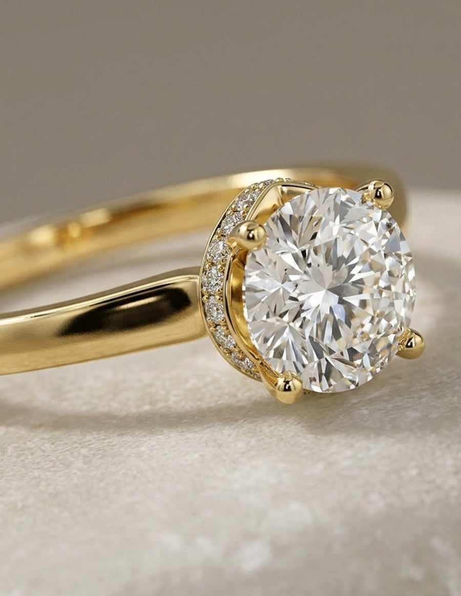 Anillo de compromiso - pavé - M1219-RD-LG