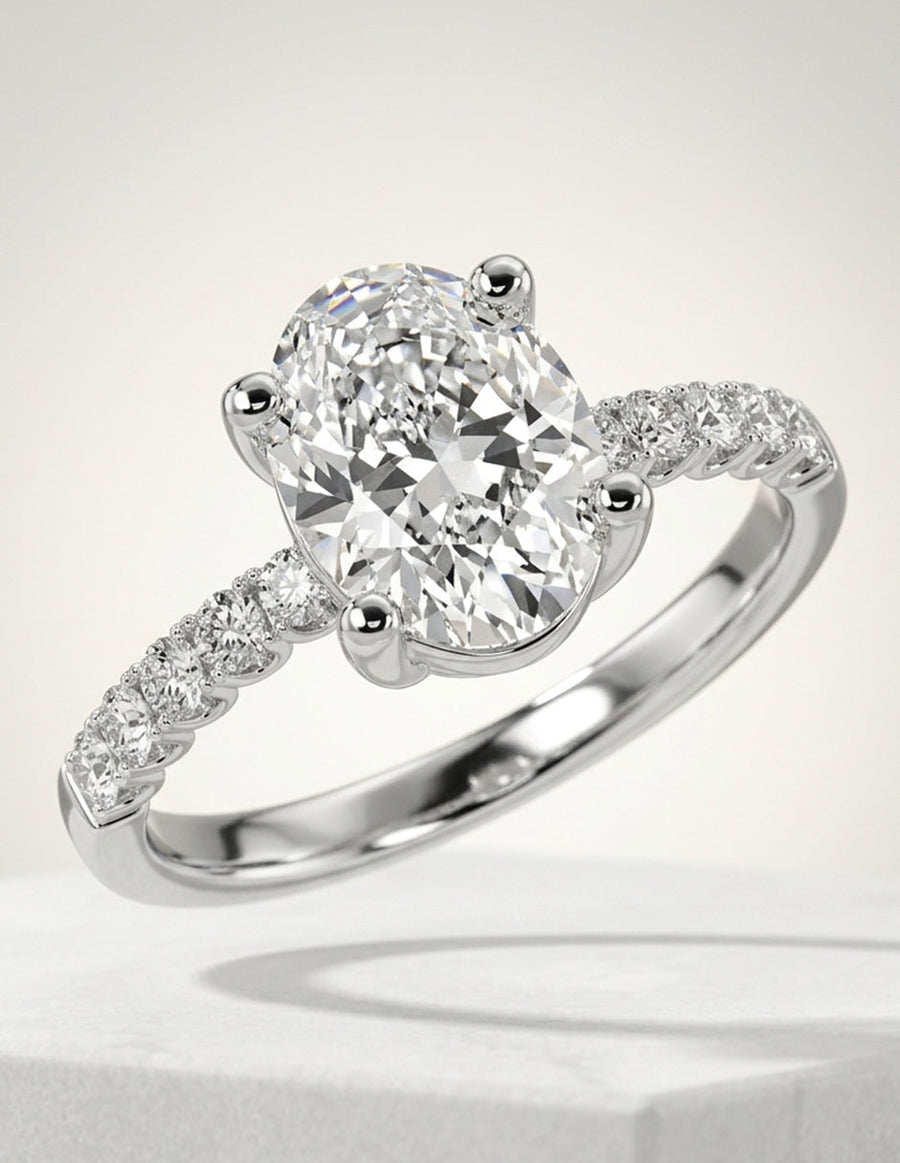 Anillo de compromiso - pavé - M1221-OV-LG