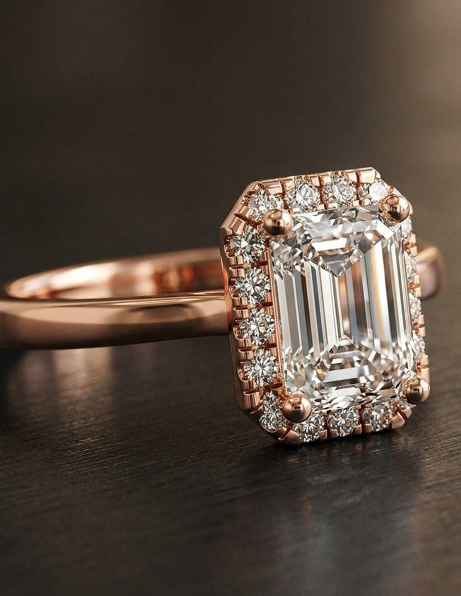 Anillo de compromiso - pavé - M1223-EM-LG