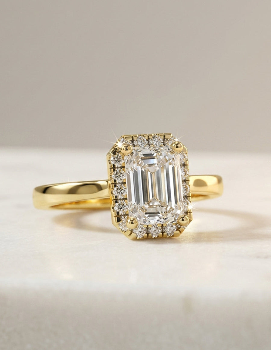Anillo de compromiso - pavé - M1223-EM-LG