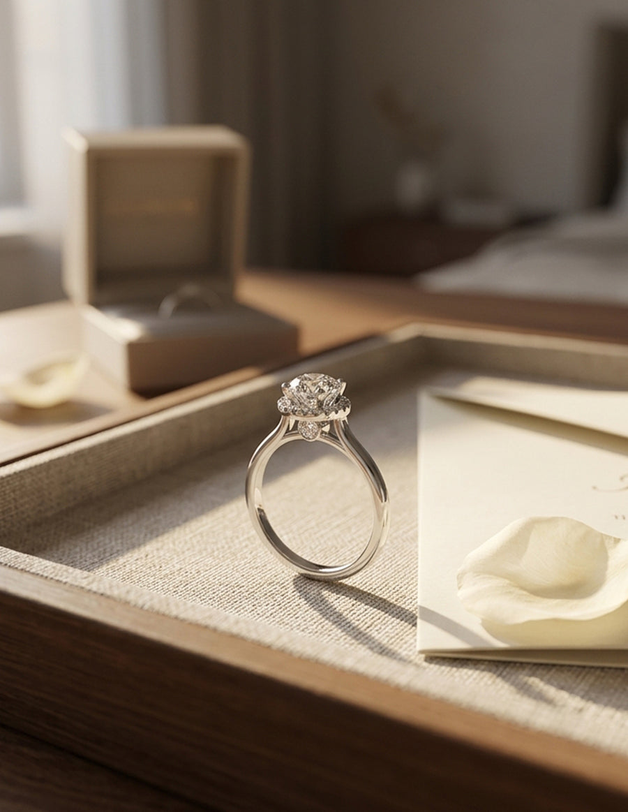 MONTADURA PARA PERSONALIZAR ANILLO DE COMPROMISO - PAVÉ