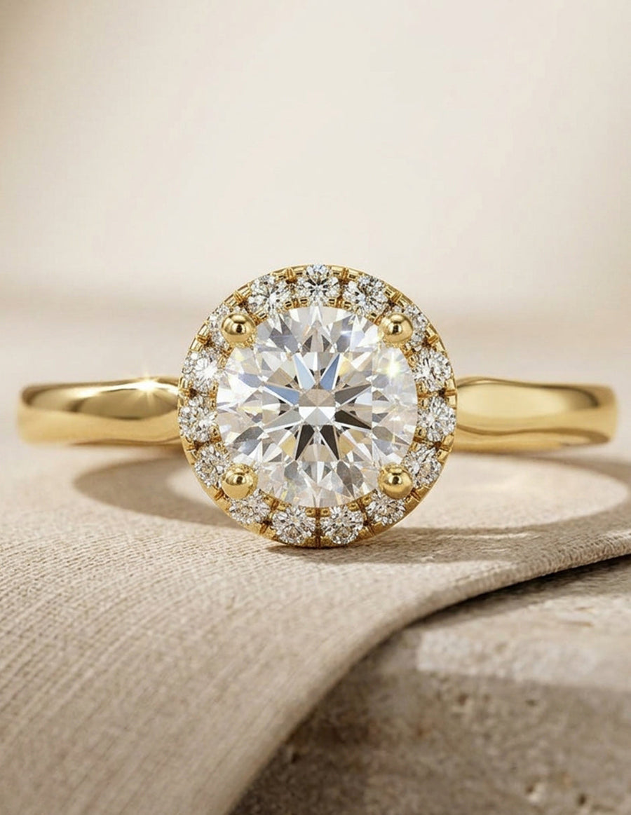 Anillo de compromiso - pavé - M1224-RD-LG