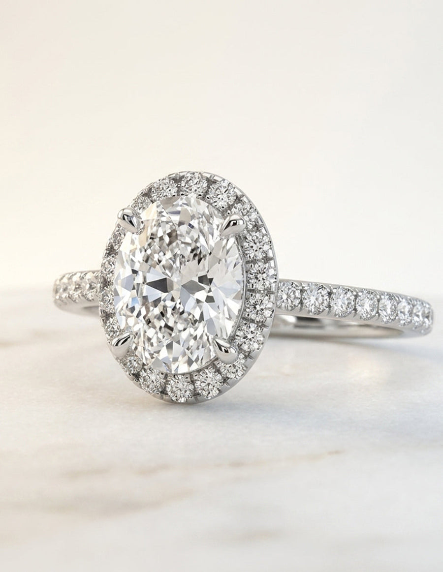 Anillo de compromiso - pavé - M1225-OV-LG