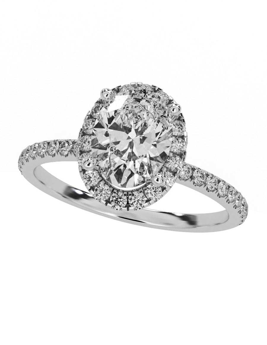 Anillo de compromiso - pavé - M1225-OV-LG