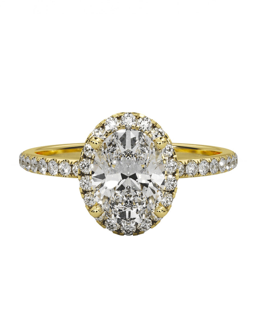 Anillo de compromiso - pavé - M1225-OV-LG