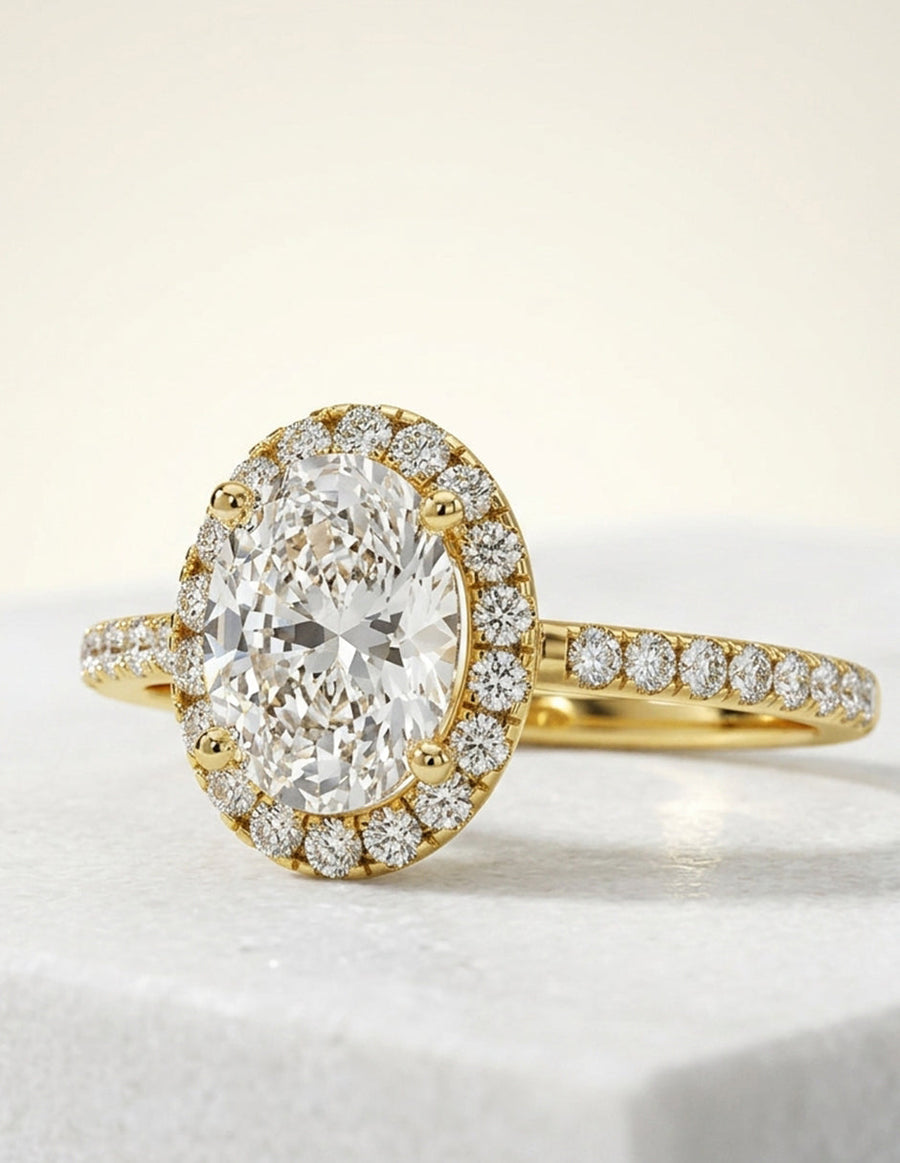 Anillo de compromiso - pavé - M1225-OV-LG