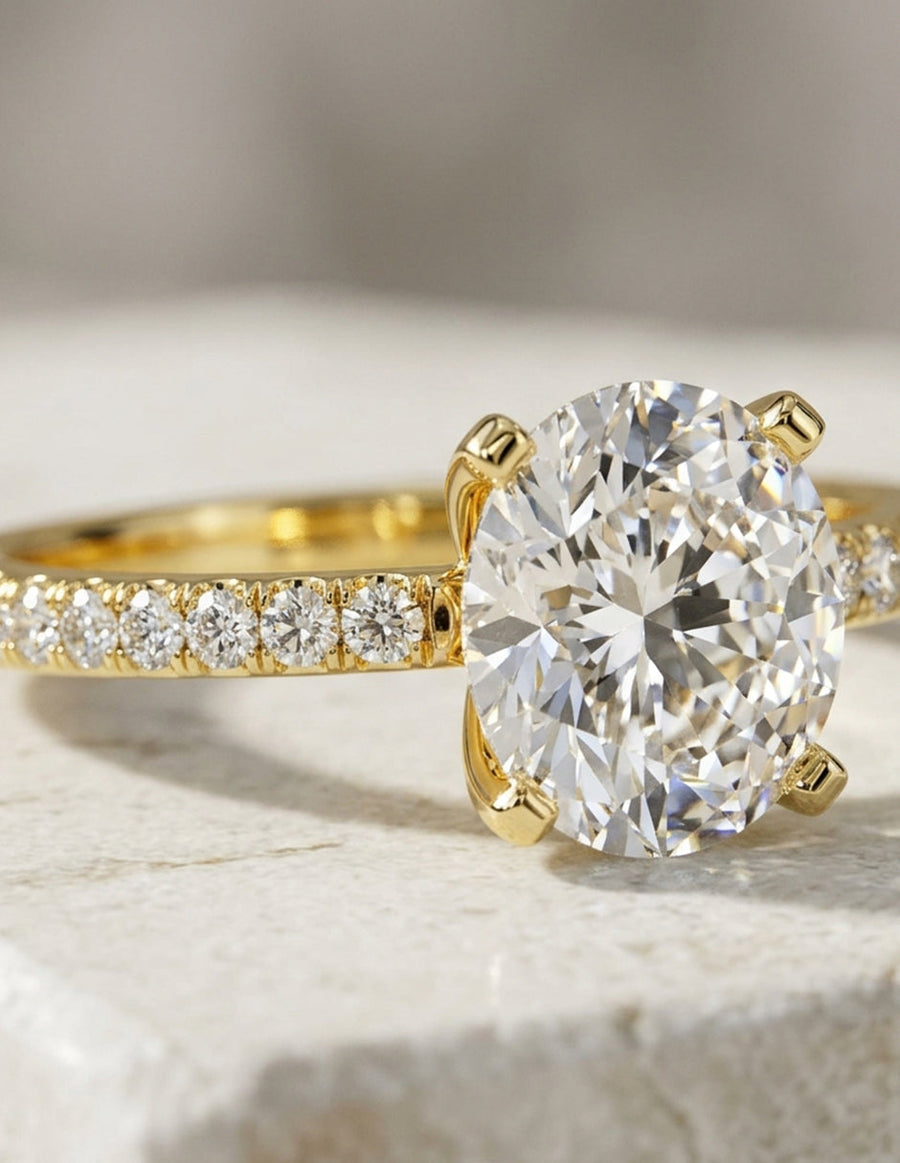 Anillo de compromiso - pavé - M1226-RD-LG