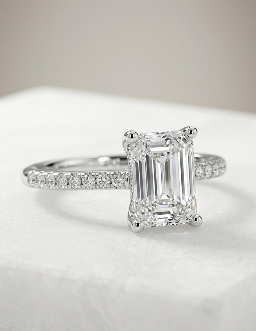 MONTADURA PARA PERSONALIZAR ANILLO DE COMPROMISO - PAVÉ