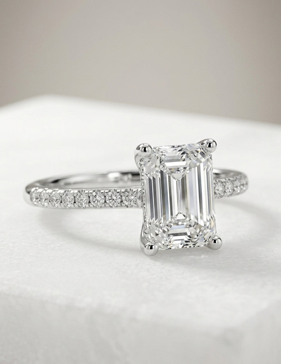 Anillo de compromiso - pavé - M1227-EM-LG