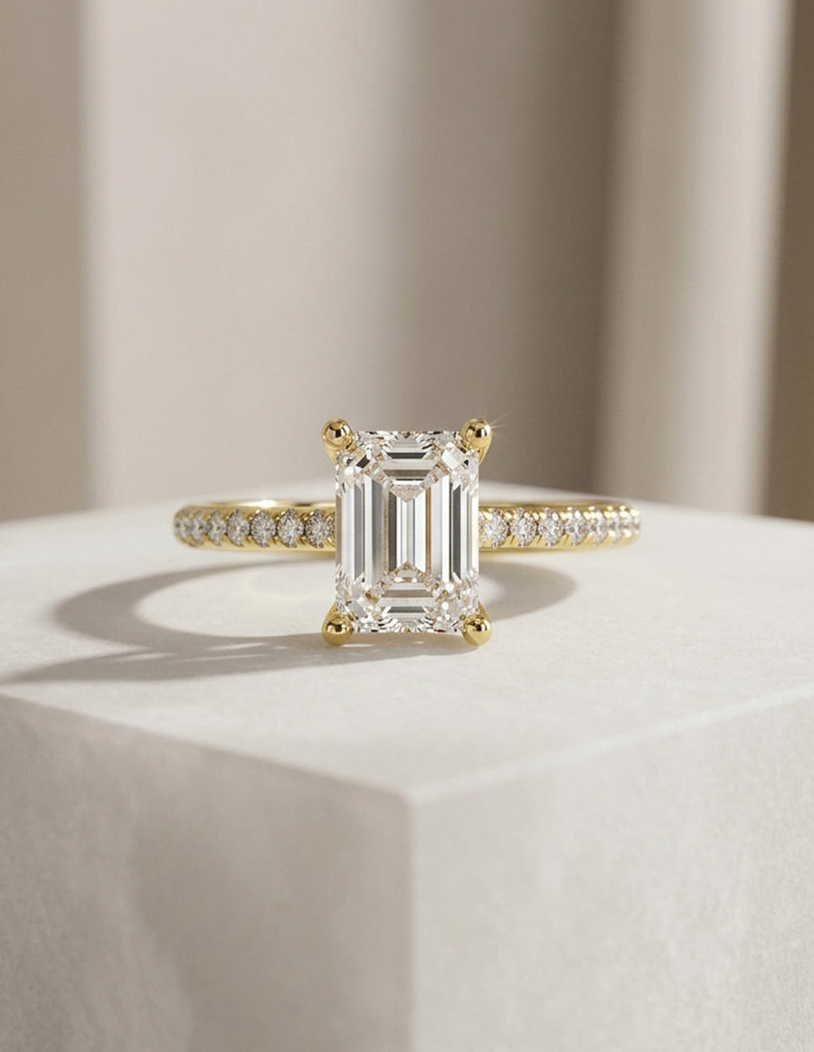 Anillo de compromiso - pavé - M1227-EM-LG