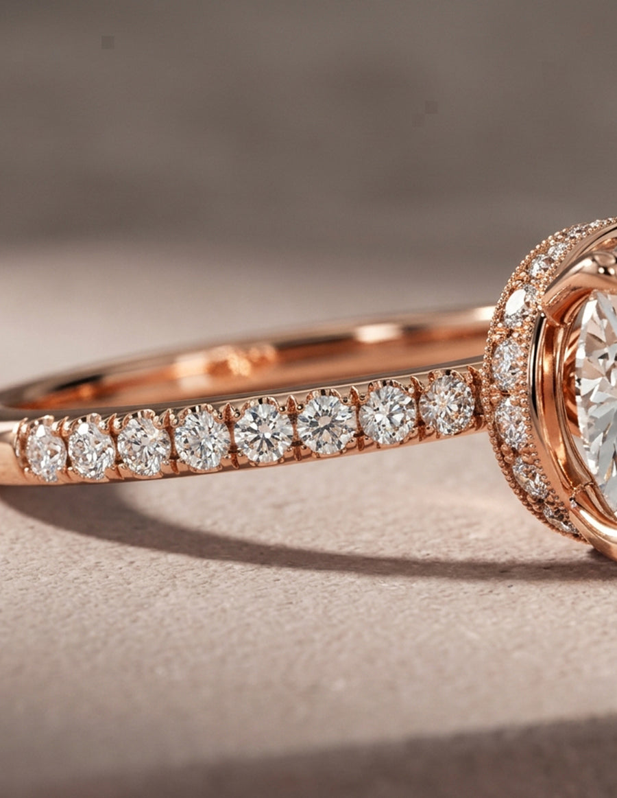 MONTADURA PARA PERSONALIZAR ANILLO DE COMPROMISO - PAVÉ