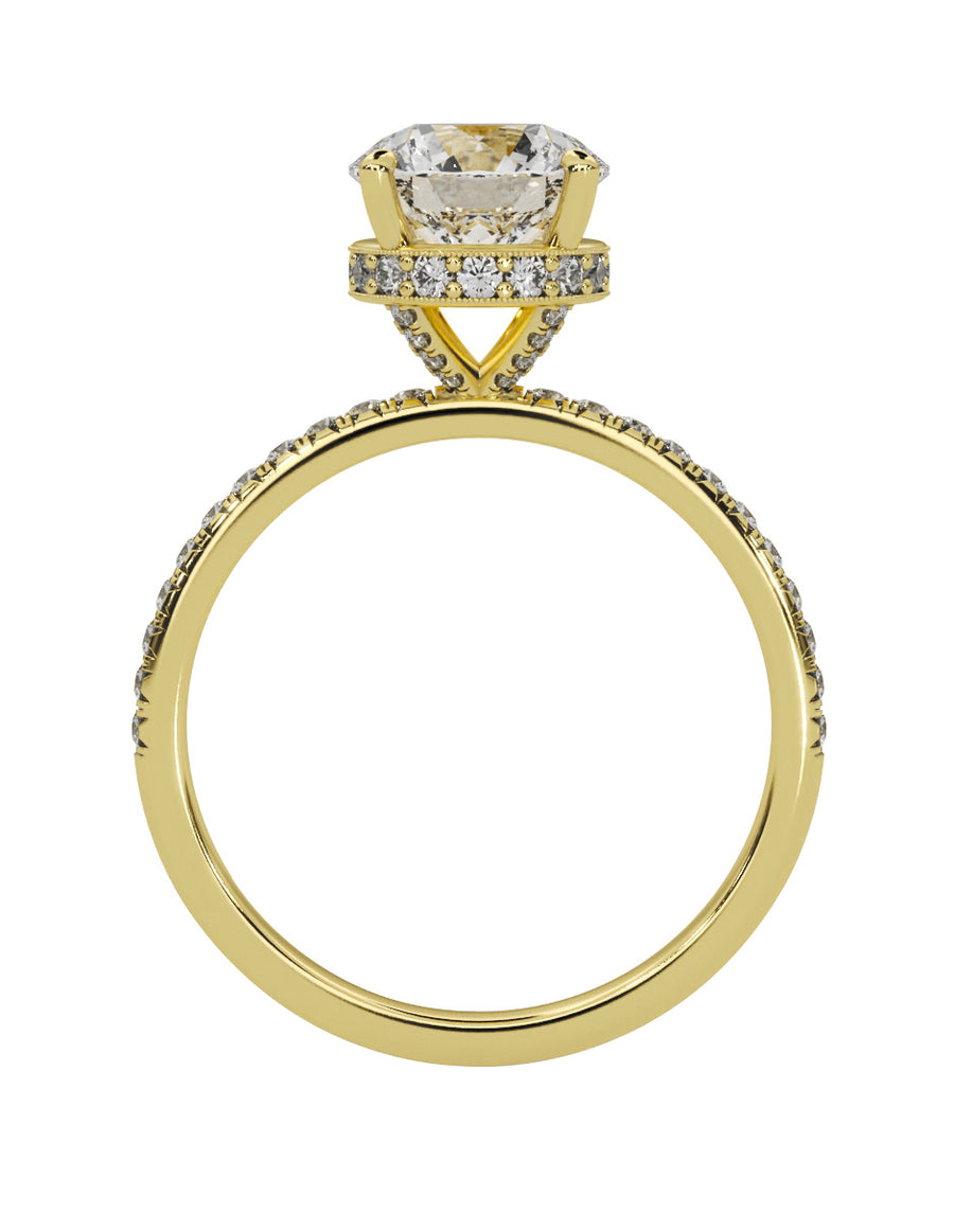 ANILLO DE COMPROMISO DE ORO 14K CON DIAMANTE DE LABORATORIO (SUSTENTABLE) 1.04 D IF IGI- LG731531028