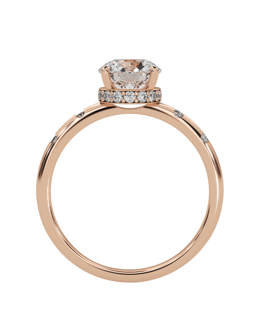 MONTADURA PARA PERSONALIZAR ANILLO DE COMPROMISO - PAVÉ