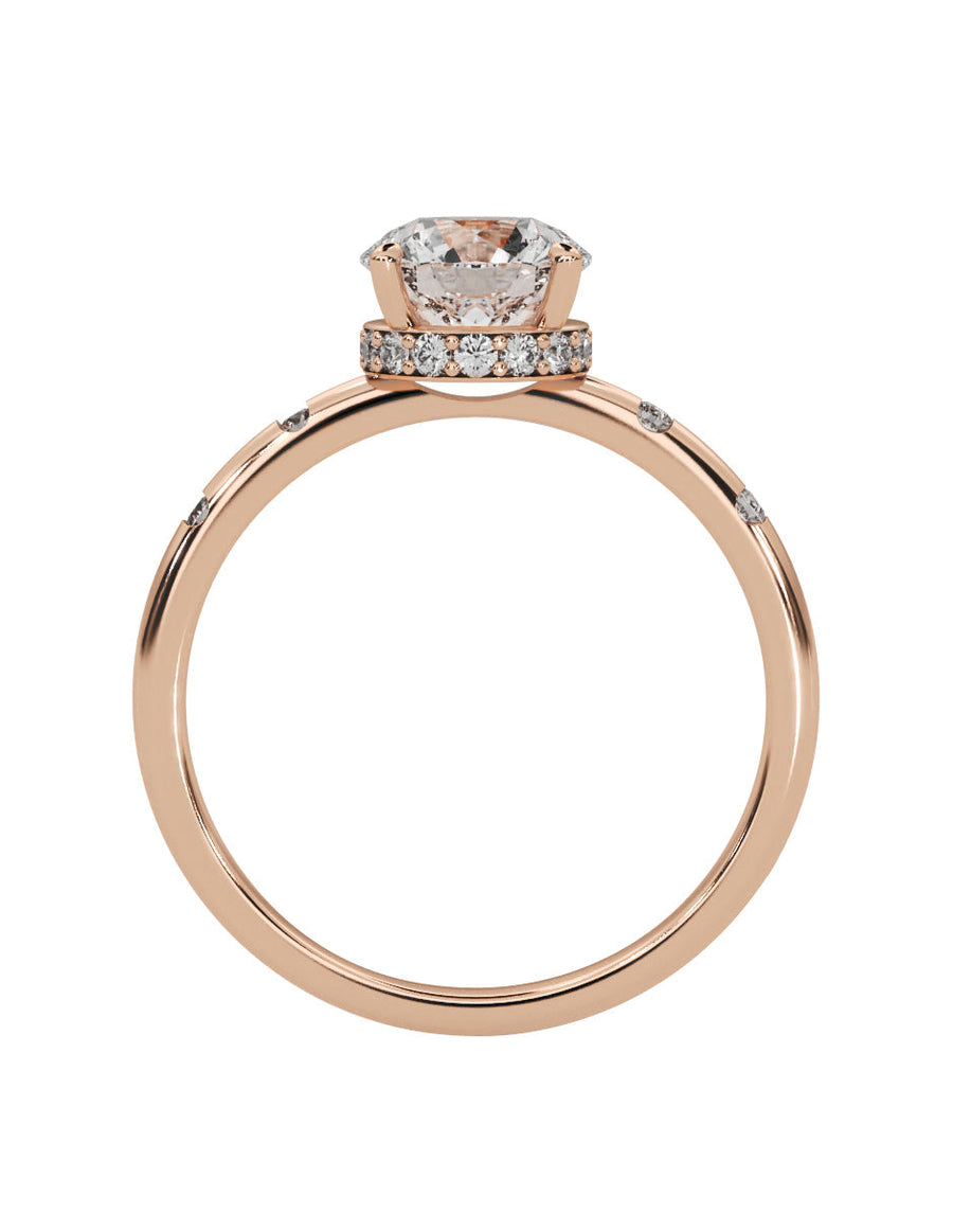 Anillo de compromiso - pavé - M1230-RD-LG